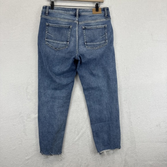 BKE Payton Jeans Womens 30x28 Blue Stretch Raw Hem Ankle Skinny Denim Distressed - Picture 2 of 9